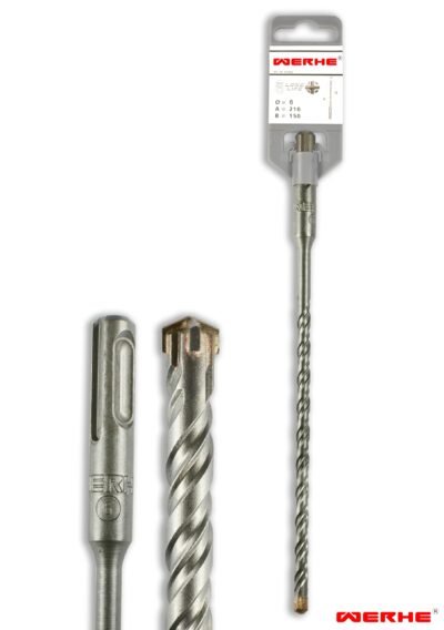 WERHE Betonbohrer SDS PLUS 6x210mm 5tlg. – Hammerbohrer für Beton und Ziegel – 4-Schneiden - Image 10