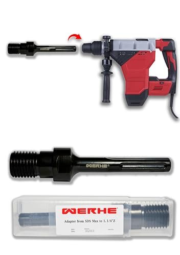 WERHE® Adapter für Diamantbohrkrone Kernbohrkrone Kernbohrer - 1 1/4" zoll UNC auf SDS Max - Zusätzlich mit 1/2˝ BSPP zoll-Innengewinde - Image 10